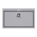 Evier rectangle sans egouttoir granit gris