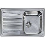 �vier rectangulaire elleci river en inox - r�sistant aux rayures - 1 bac - 79 x 50 x 19 cm