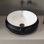 Meje vier en relief de 44. 9cm avec vernis noir vier de salle de bain au - dessus du comptoir lavabo ...