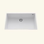 Évier sous - plan granit blanc luisina quadrille 1 bac 760x440 Évier sous - plan granit blanc luisina quadrille 1 bac 760x440