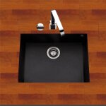 �vier sous - plan granit noir mouchet� luisina quadrille 1 bac 540x440