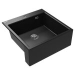 Évier timbre doffice granit noir deante eridan 1 bac 600x610 noir Évier timbre doffice granit noir deante eridan 1 bac 600x610 noir