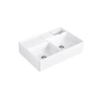 Evier timbre doffice villeroy et boch tradition 2 bacs 895 x 63 cramique vidage manuel blanc