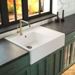 vier timbre doffice granit blanc gris mat kmbad ewen 1 bac 1 gouttoir  droite