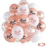 Evjf d�coration ballons 30 pi�ce or rose bride to be ballons enterrement de vie jeune fille accessoire ...