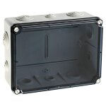 Evt231 ide boite de d�rivation �tanche ip65 avec avec couvercle transparent et entr�es coniques dim. ...
