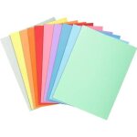 Exacompta super 250 chemise a4 pour 200 feuilles jaune rouge vert orange rose bleu clair vert ple bleu ...