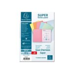 Exacompta super 60 chemise a4 pour 100 feuilles rose pastel bleu clair pastel bulle pastel vert clair ...