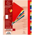 Intercalaire a4 - exacompta - maxi - 20 positions - pr� - imprim� a - z - multicolore