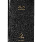 Agenda - exacompta - carr euros - cents - 1 jour par page - noir - souple - 135x21 cm