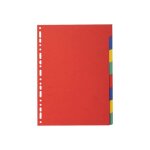 Exacompta intercalaire 8 positions a4  onglets couleurs assorties