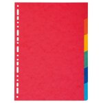 Exacompta intercalaires carte lustr�e a4 6 positions 220g