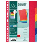 Exacompta intercalaires carte lustr�e a4 6 positions 225g