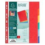 Exacompta intercalaires carte lustr�e xxl 6 positions 225g
