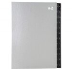 Trieur rigide - exacompta - 57227e - 24 compartiments - couverture carton recycl - argent