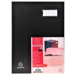 Parapheur - exacompta - 24 compartiments - couverture pvc 300 g / m� - noir - 3 trous
