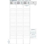 Recharge exatime 21 - exacompta - semainier millsim - 142x21 cm - 1 semaine sur 2 pages - imprimvert ...