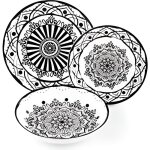 Service de table - excelsa - bhoeme - porcelaine - 18 pi�ces - noir