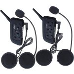 Excelvan v6 interphone moto bluetooth lot de 2 intercom haut - parleurs talkie - walkie sans fil communication ...