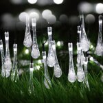 Excerando guirlande solaire dextrieur 20 leds en forme de goutte deau dcoration pour jardin nol mariage ...