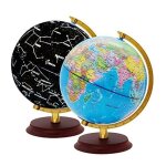 Exerz 20cm globe lumineux - carte en fran�ais - carte politique (jour) - etoiles et constellations (nuit) ...
