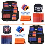 Expower gilet tactique enfants pour nerf n - strike elite series kit de 2 gilets tactiques avec flé ...