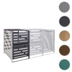 Extension pour abri � poubelles mcw - h62 bois massif 110x65x93cm ~ anthracite