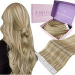 Extensions cheveux adh�sives naturelles - la rurale - 30 cm - m�lange blond clair et moyen - 20 pi�ces ...