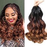 Extensions de cheveux boucl�s synth�tiques - estampille - 12 pouces - vague l�che spirale - 50g / paquet ...