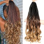 Extensions de cheveux boucl�s � tresser - estampille - 24 pouces - lot de 8 - 1b / 30 / 27#