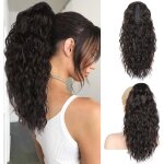 Extension cheveux � clip - zgeer - 46 cm - noir marron - ondul� - multicouches - r�sistant � la chaleur ...