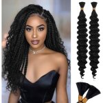 Extensions cheveux crochet boucl�s - sightmark - 50 cm - noir naturel - 2 paquets - 120 g - fibres synth�tique ...