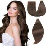 Extensions de cheveux naturels adh�sives - la rurale - lot de 20 - marron fonc� - 35 cm - cheveux humains ...