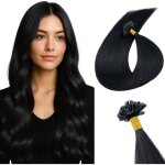 Extensions cheveux naturels k�ratine - la rurale - 35 cm - noir - 25 m�ches - 20g - fixation k�ratine ...