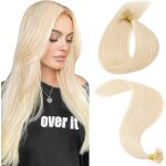 Extensions cheveux naturels k�ratine - sightmark - 25 pi�ces - blond platine - 35 cm - 1g par m�che - ...