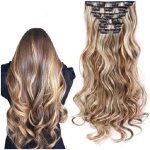 Extensions de cheveux - non spécifié - 16 clips - fibre synthétique - bouclée - ombre couleurs Extensions de cheveux - non spécifié - 16 clips - fibre synthétique - bouclée - ombre couleurs