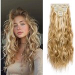 Extensions de cheveux synth�tiques clips - sightmark - lot de 6 - longs ondul�s et boucl�s - 559 cm - ...