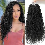 Extensions de cheveux synth�tiques ondul�s - sightmark - 35 cm - noir - 5 paquets - 24 m�ches / paquet ...
