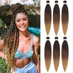 Extensions de cheveux tress�s pr� - tir�s - sightmark - 66 cm - lot de 6 - ez yaki texture - kanekalon ...
