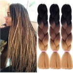 Extension de cheveux tressées jumbo synthétiques - brun - 24 pouce - pour crochet twist tressage Extension de cheveux tressées jumbo synthétiques - brun - 24 pouce - pour crochet twist tressage