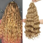 Extensions de cheveux � tresser au crochet - zgeer - boucl�s - vague profonde - synth�tique - 20 pouces ...