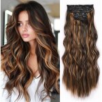 Extensions � clips ondul�es - zgeer - 56 cm - 4 pi�ces - fibre synth�tique r�sistante � la chaleur