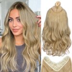 Extensions � clips synth�tiques ondul�es - zgeer - 50 cm - blond sable - vagues de plage - 170 g - 5 ...