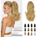 Extension de queue de cheval synth�tique - sightmark - 33 cm - boucl�s - m�lange blond clair / blond ...