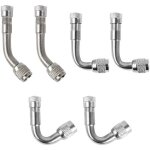 Extension de valve de pneu - haute qualit - 6 pices - laiton chrom - rsistant  la rouille - universel ...