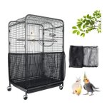 Extra large cage � oiseaux graines de recueil de graines jupe de garde cage � oiseaux filet de maille ...