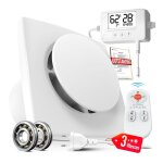 Ventilateur�extracteur�dair extracteur dair 100mm 3 vitesses d�tecteur humidit� minuterie t�l�commande ...