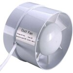 Extracteur dair silencieux - pzcc - 100 mm - 12w - 130 m� / h - �conome en �nergie - ventilateur conduit ...