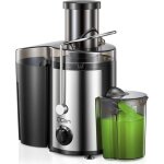 Extracteur de jus centrifuge - woopso - 800w - large goulotte 3 pouces - acier inoxydable - sans bpa