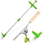 Extracteur de mauvaises herbes manuel - outil de désherbage de jardin - avec long manche - 3 griffes ... Extracteur de mauvaises herbes manuel - outil de désherbage de jardin - avec long manche - 3 griffes ...